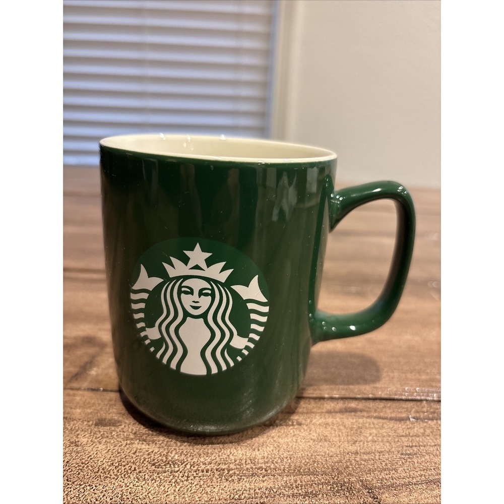 Starbucks Mug Green White Siren Mermaid‎ Logo 2021 16 oz Tea Coffee Cup